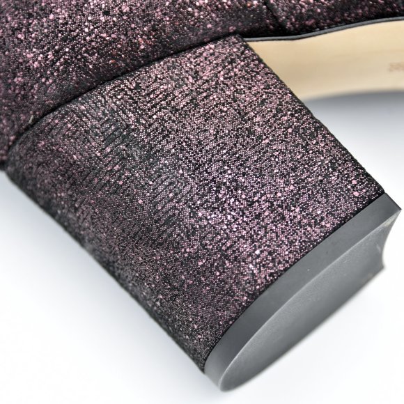 L.K. Bennett London Jourdan Sparkly Purple 'Loganberry' Block Heel Ankle Booties - Picture 12 of 16